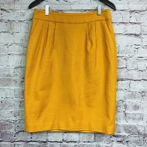 Banana Republic Mustard Gold Yellow Pencil Skirt